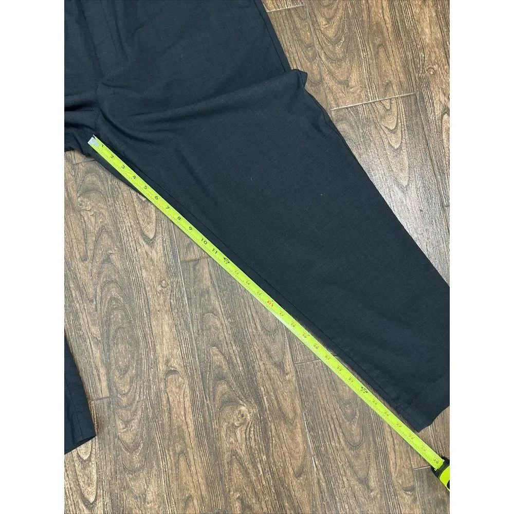 BANANA REPUBLIC BLACK ATHLETIC TAPERED MARZOTTO WOOL DRAWSTRING BEACH‎ PANTS XL